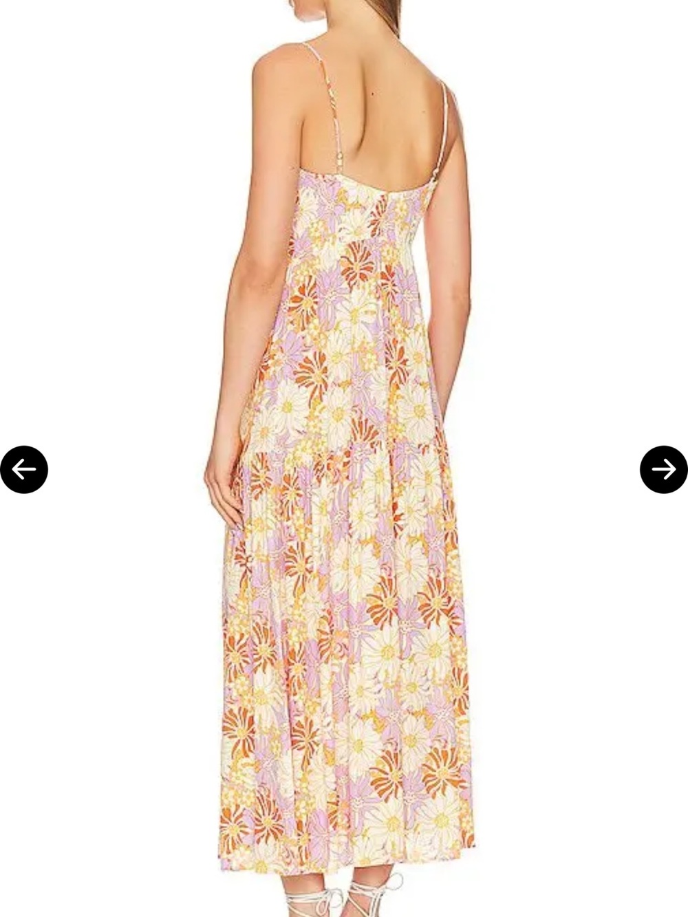 L*Space Gemma Wavy Daisy Floral Print Midi Dress Size Small - Picture 2 of 12